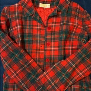 Pendleton Vintage Retro Red & Green Tartan Wool Jacket